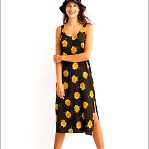 Madewell Tank MIDI Dress in Fall Flowers
